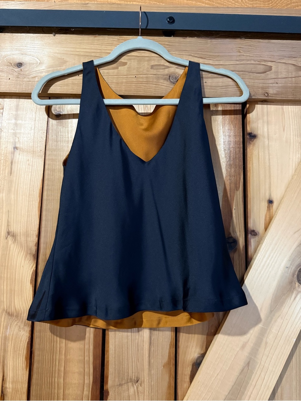 Vetta Reversible Black and Mustard Women’s Tank Top